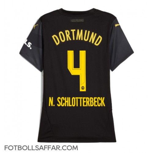 Borussia Dortmund Nico Schlotterbeck #4 Bortatröja Dam 2024-25 Kortärmad